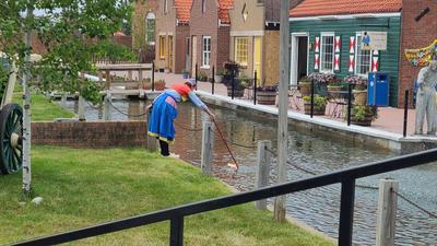 Retrieving a wayward clog